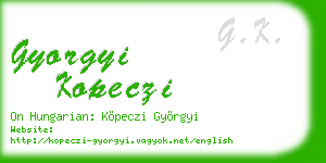 gyorgyi kopeczi business card