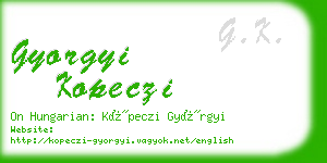 gyorgyi kopeczi business card